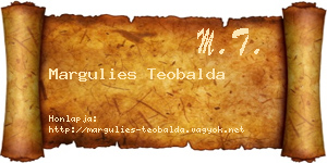 Margulies Teobalda névjegykártya